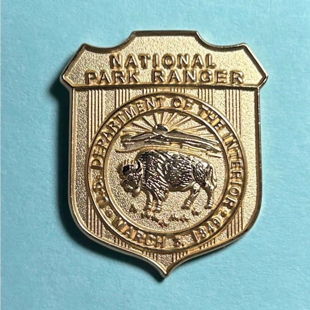 Department of the Interior March 3,1849 Park Ranger Gold-tone Mini-badge Pin